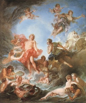 古典的 Painting - 日の出 フランソワ・ブーシェの古典的なロココ様式